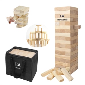 48PCS Wooden Stacking Block Tower Game for Custom Branding